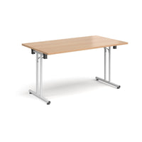 Rectangular folding leg table with straight feet
