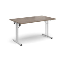 Rectangular folding leg table with straight feet
