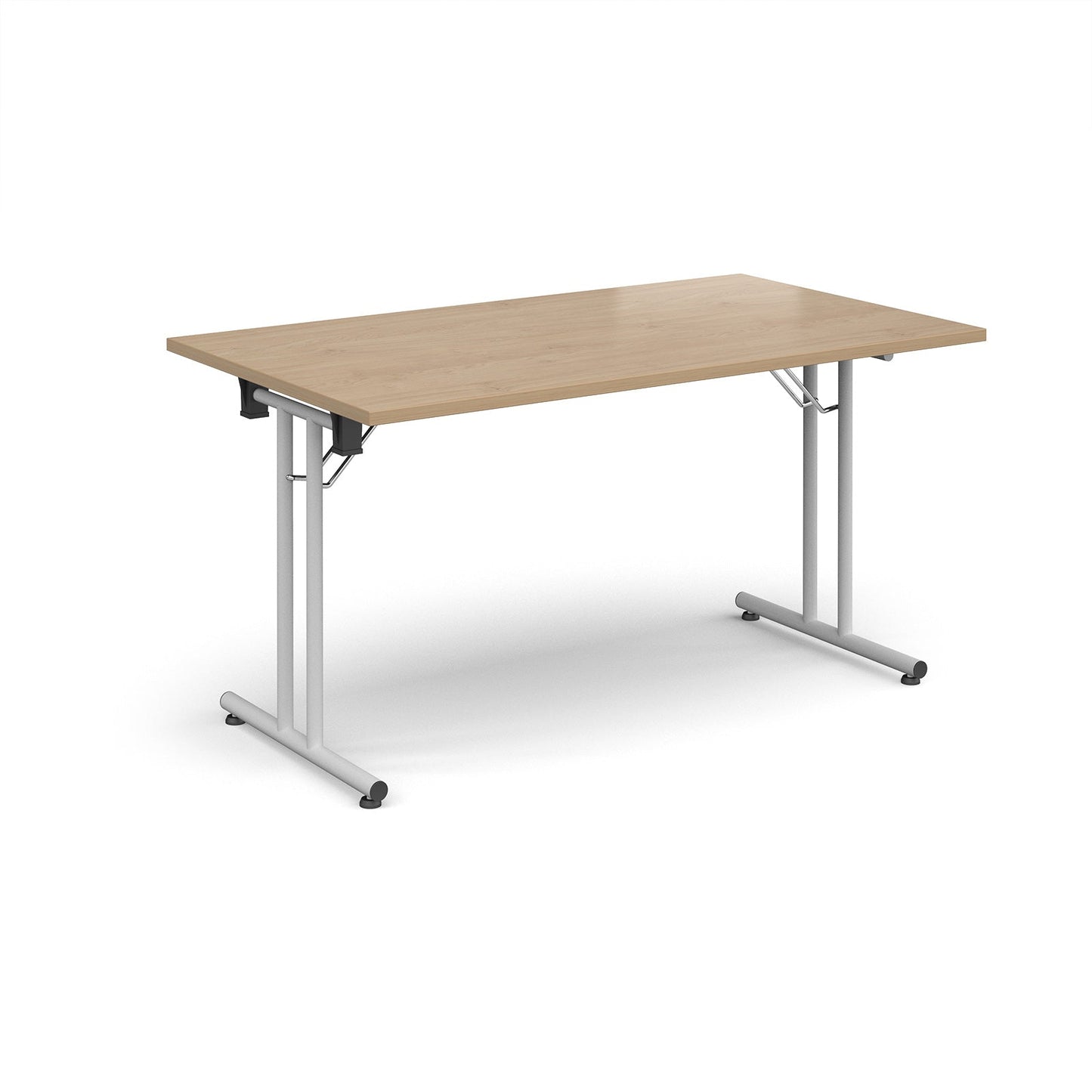 Rectangular folding leg table with straight feet