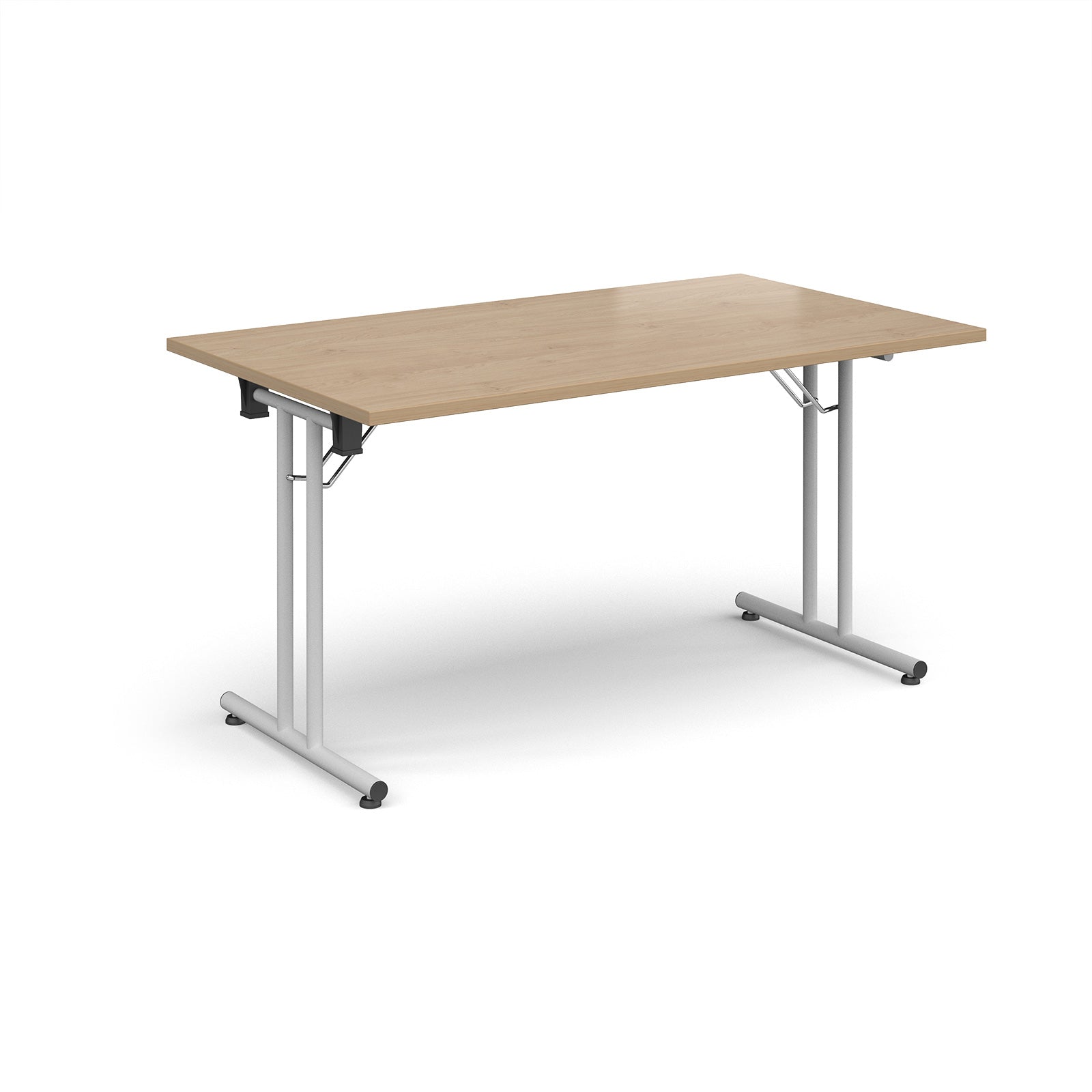 Rectangular folding leg table with straight feet