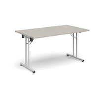 Rectangular folding leg table with straight feet