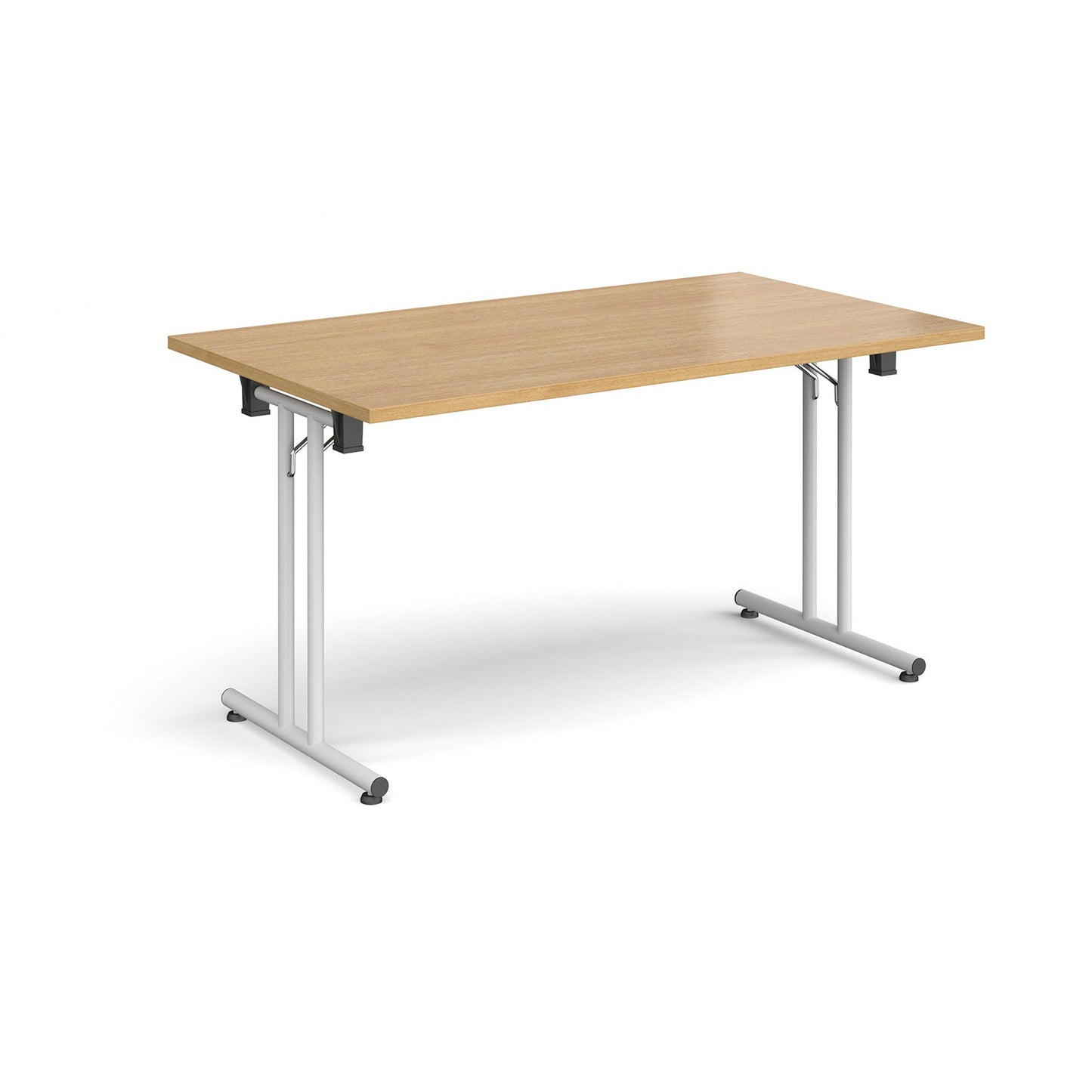 Rectangular folding leg table with straight feet