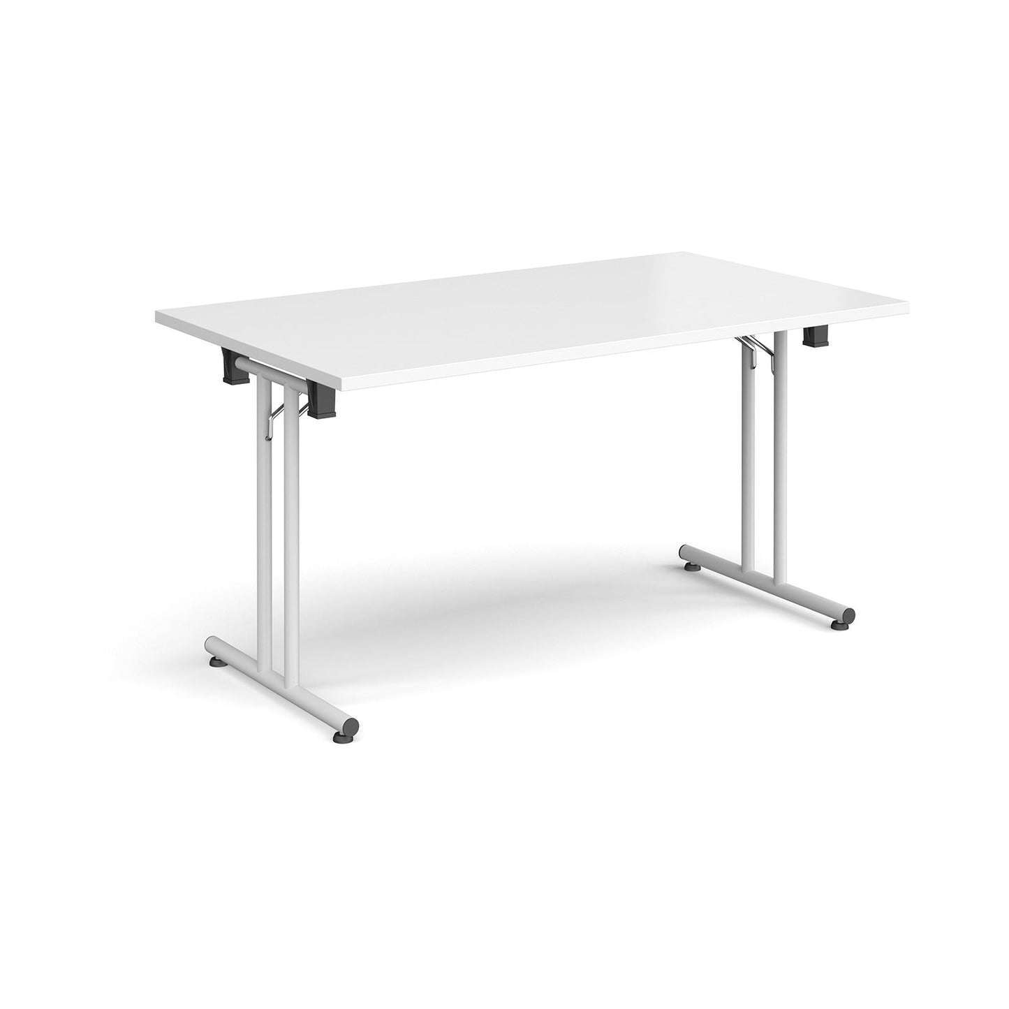Rectangular folding leg table with straight feet