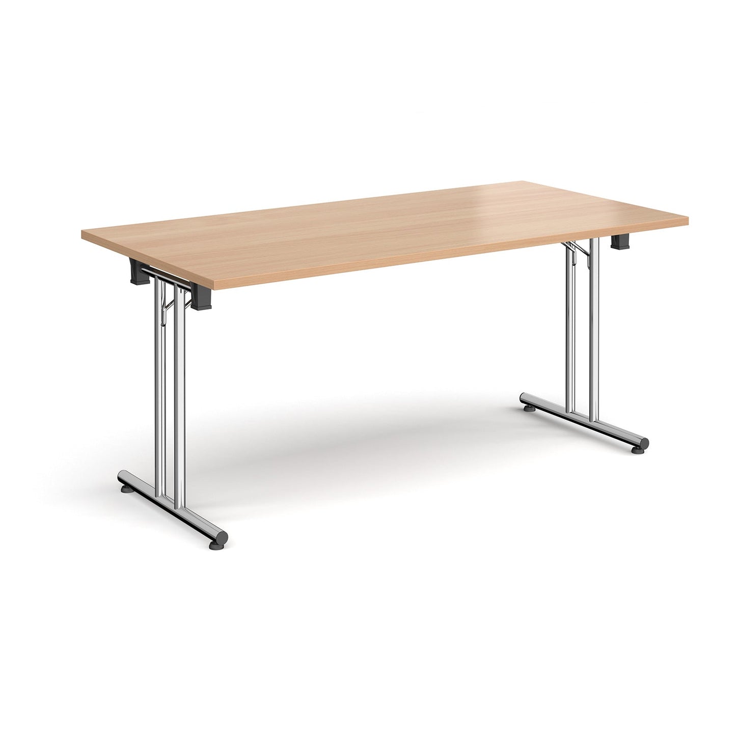 Rectangular folding leg table with straight feet