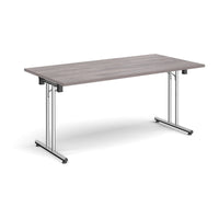 Rectangular folding leg table with straight feet
