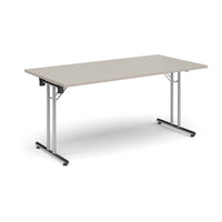 Rectangular folding leg table with straight feet