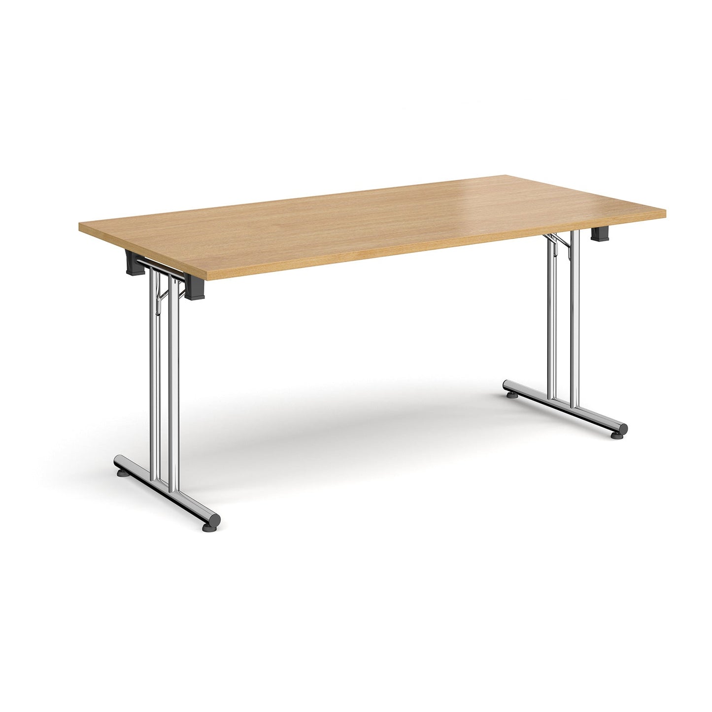 Rectangular folding leg table with straight feet
