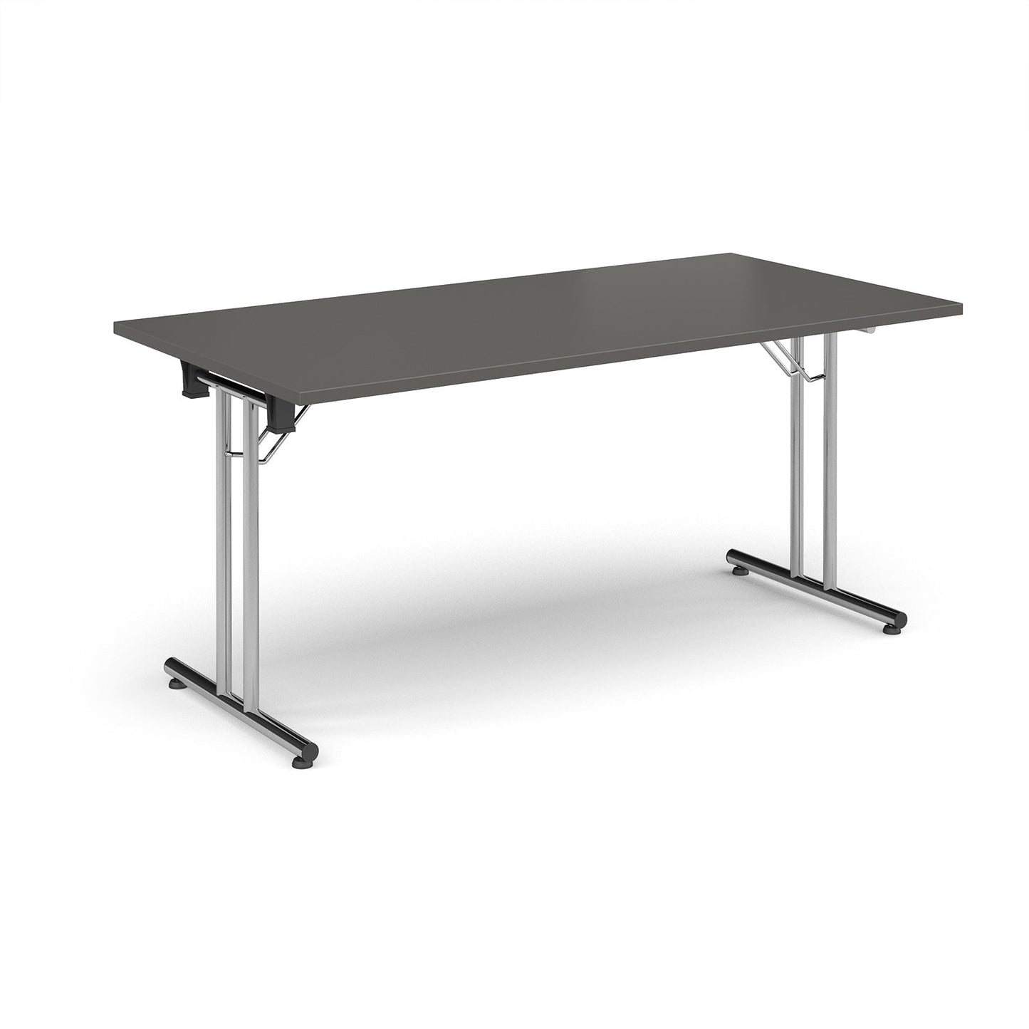 Rectangular folding leg table with straight feet