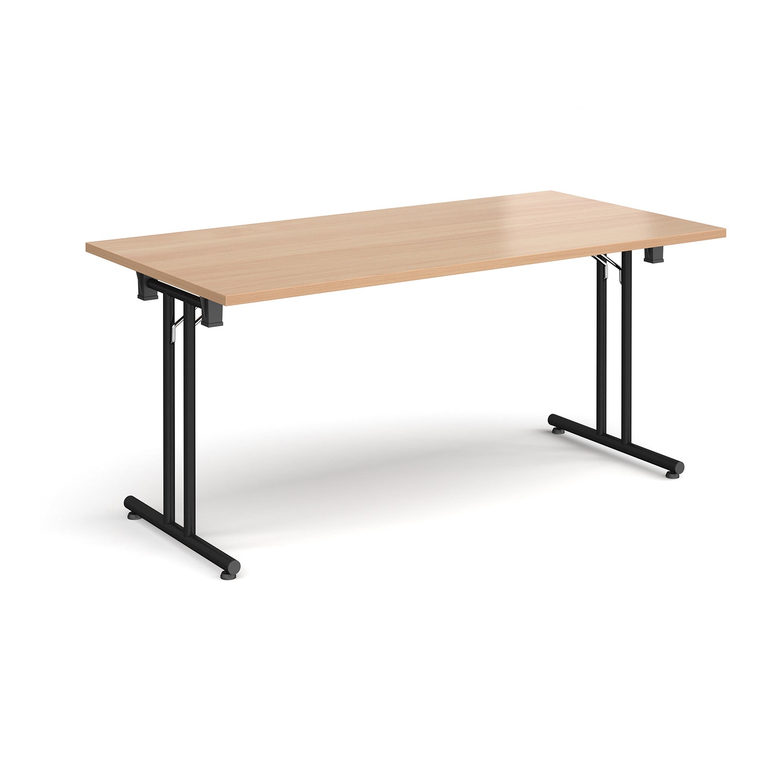 Rectangular folding leg table with straight feet