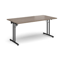 Rectangular folding leg table with straight feet