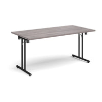 Rectangular folding leg table with straight feet