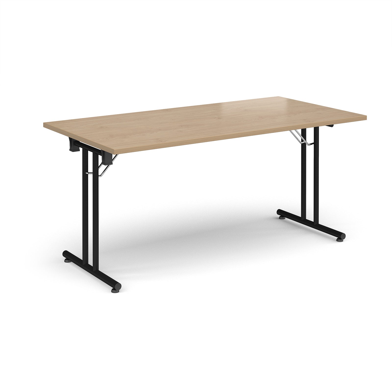 Rectangular folding leg table with straight feet