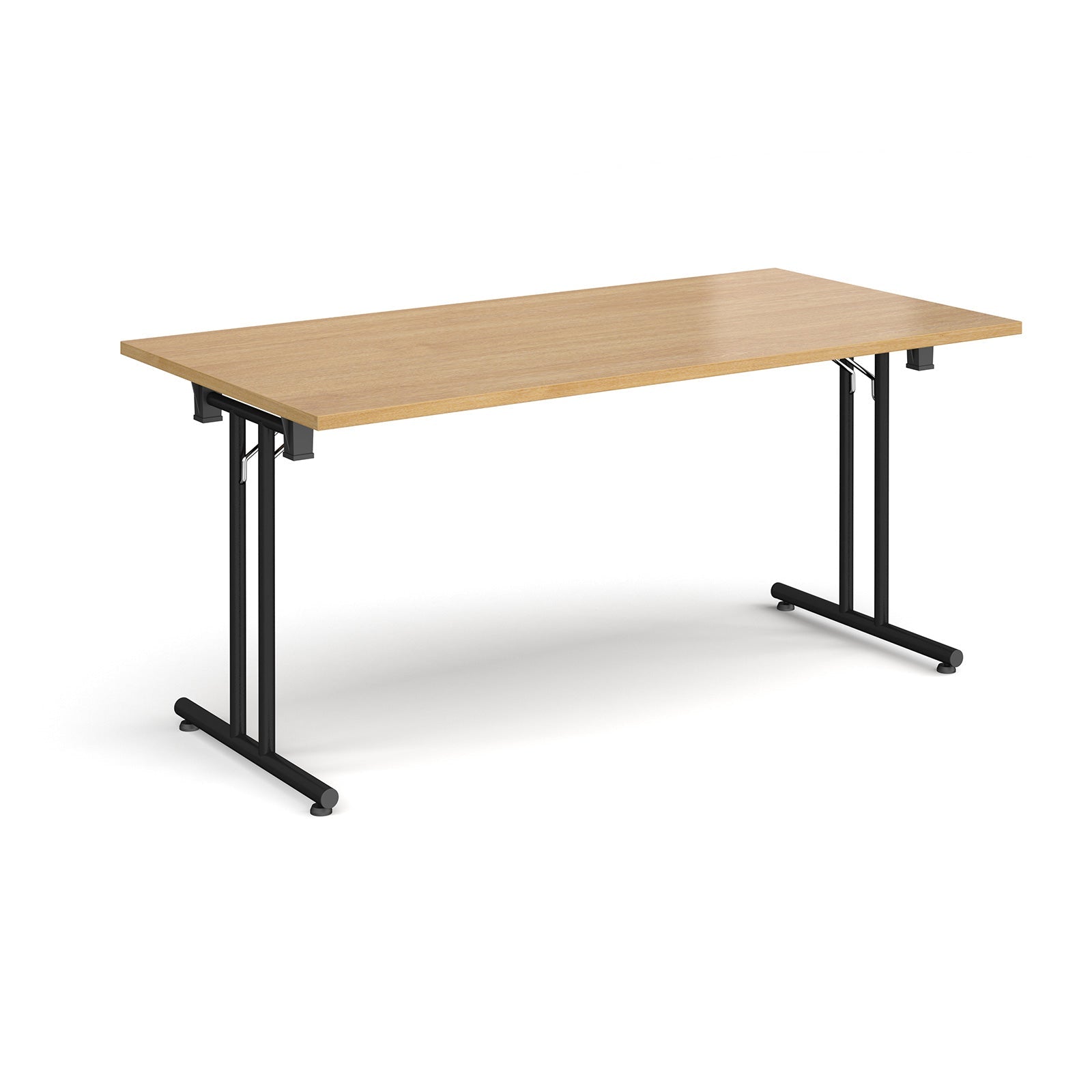 Rectangular folding leg table with straight feet