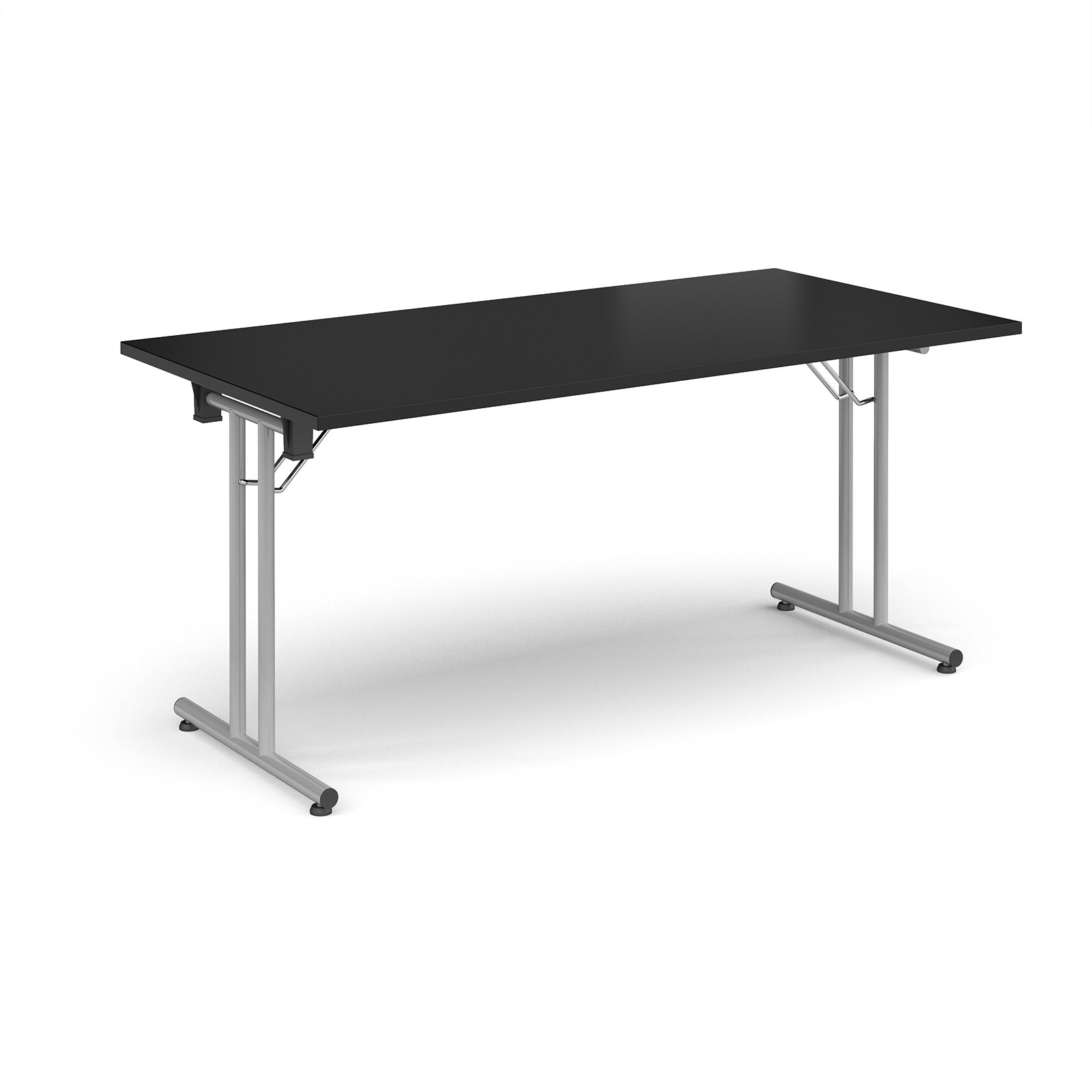 Rectangular folding leg table with straight feet