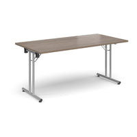 Rectangular folding leg table with straight feet