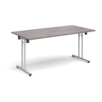 Rectangular folding leg table with straight feet