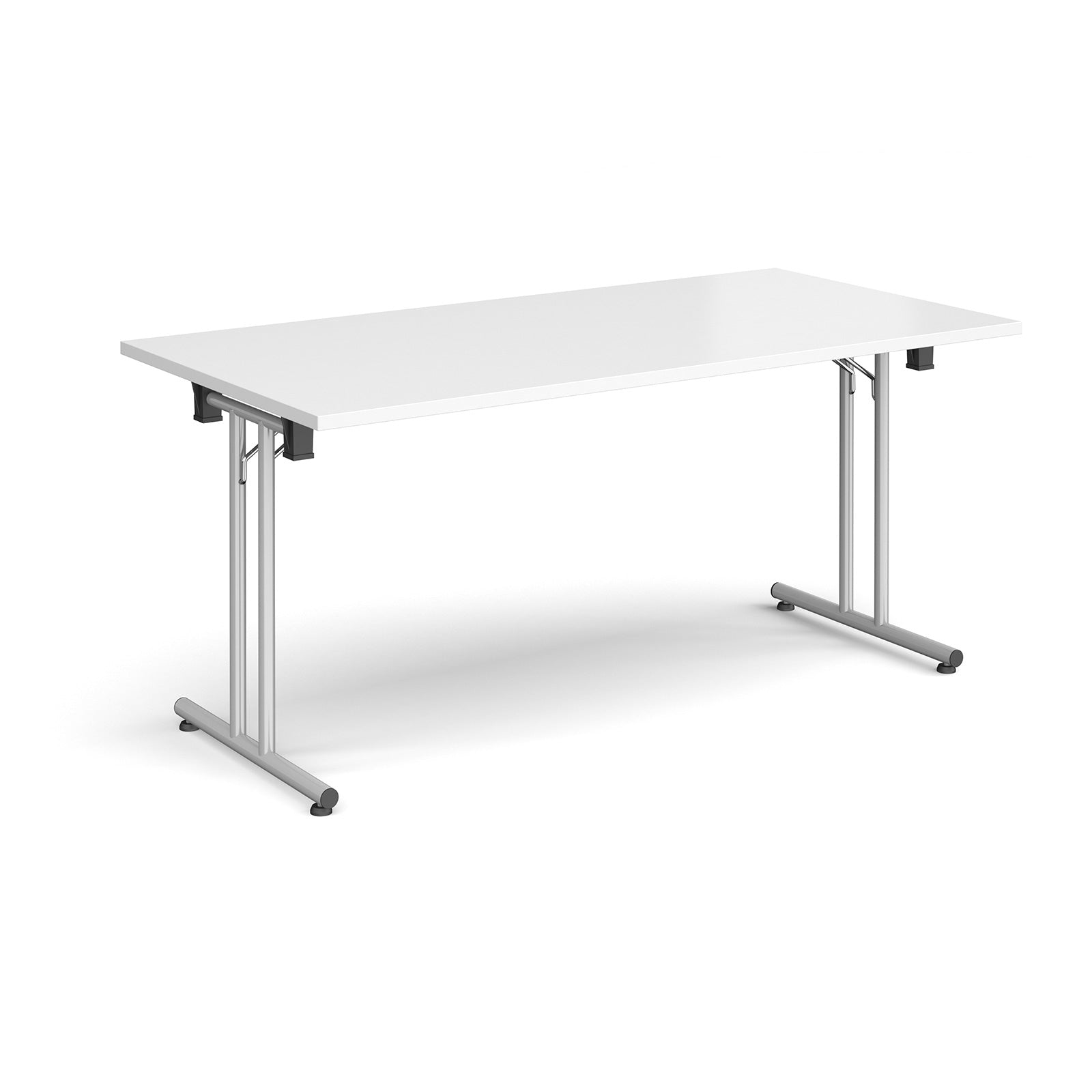 Rectangular folding leg table with straight feet