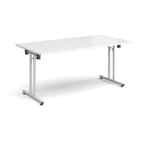 Rectangular folding leg table with straight feet