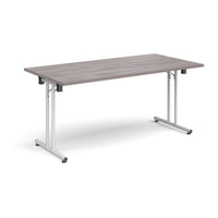 Rectangular folding leg table with straight feet