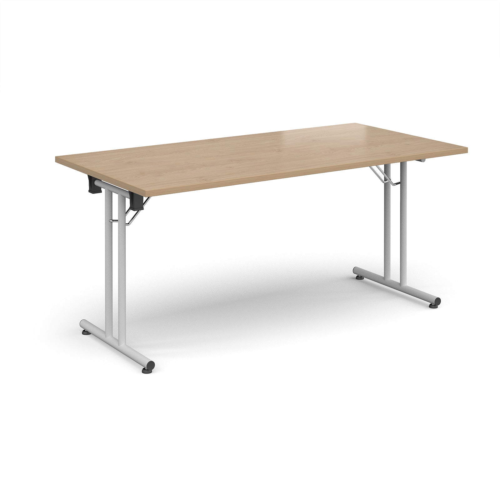 Rectangular folding leg table with straight feet