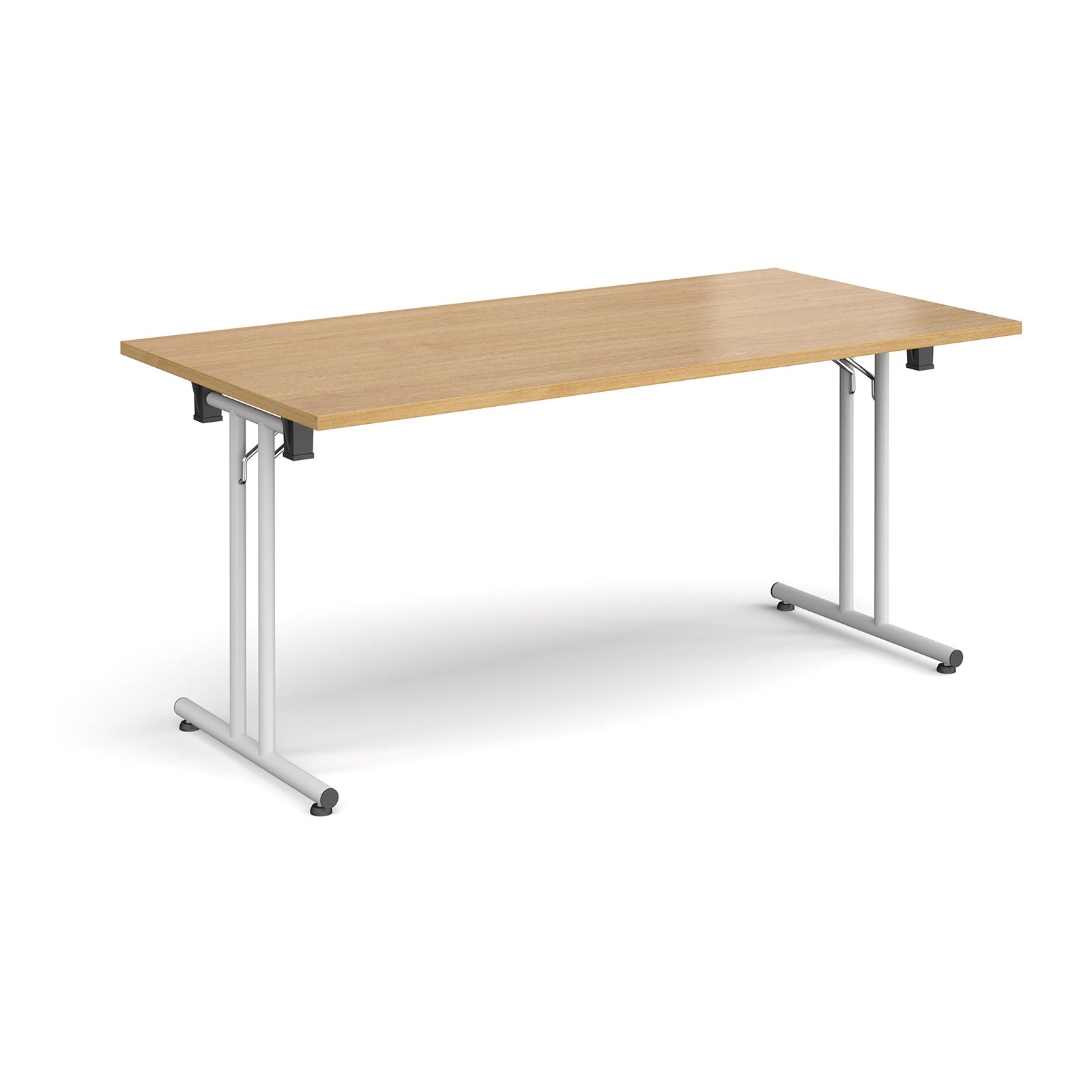 Rectangular folding leg table with straight feet