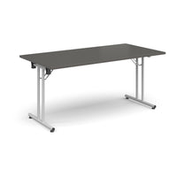 Rectangular folding leg table with straight feet