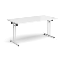 Rectangular folding leg table with straight feet
