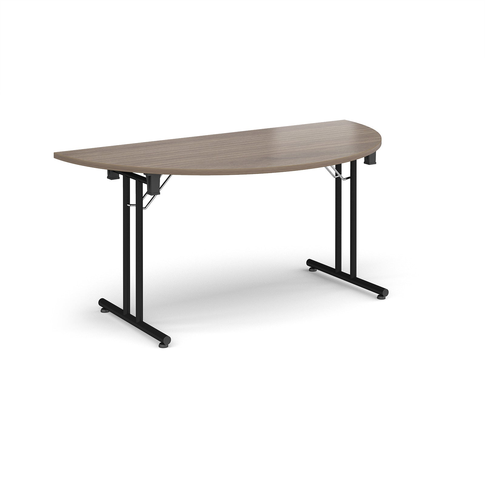 Semi circular folding leg table with straight feet