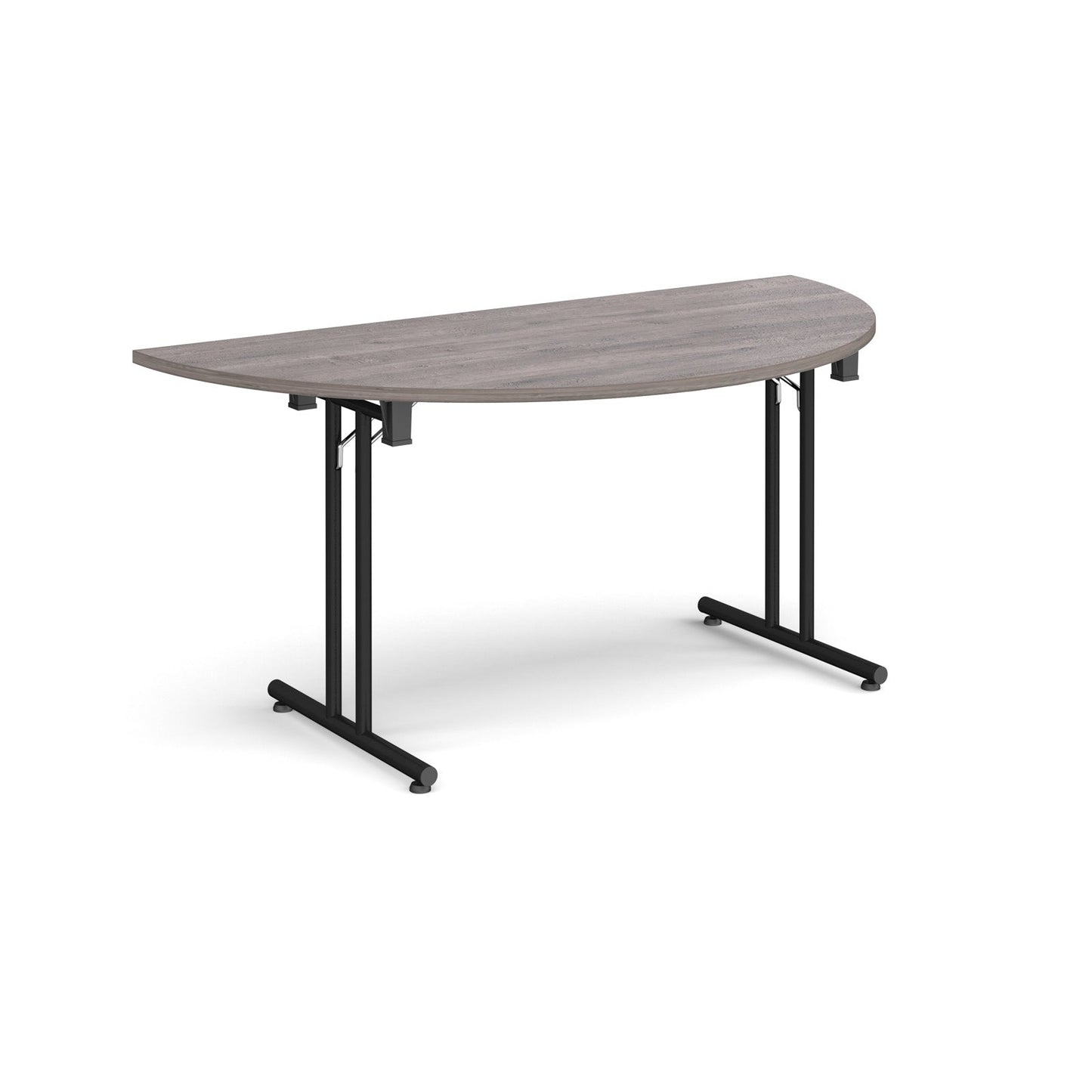 Semi circular folding leg table with straight feet