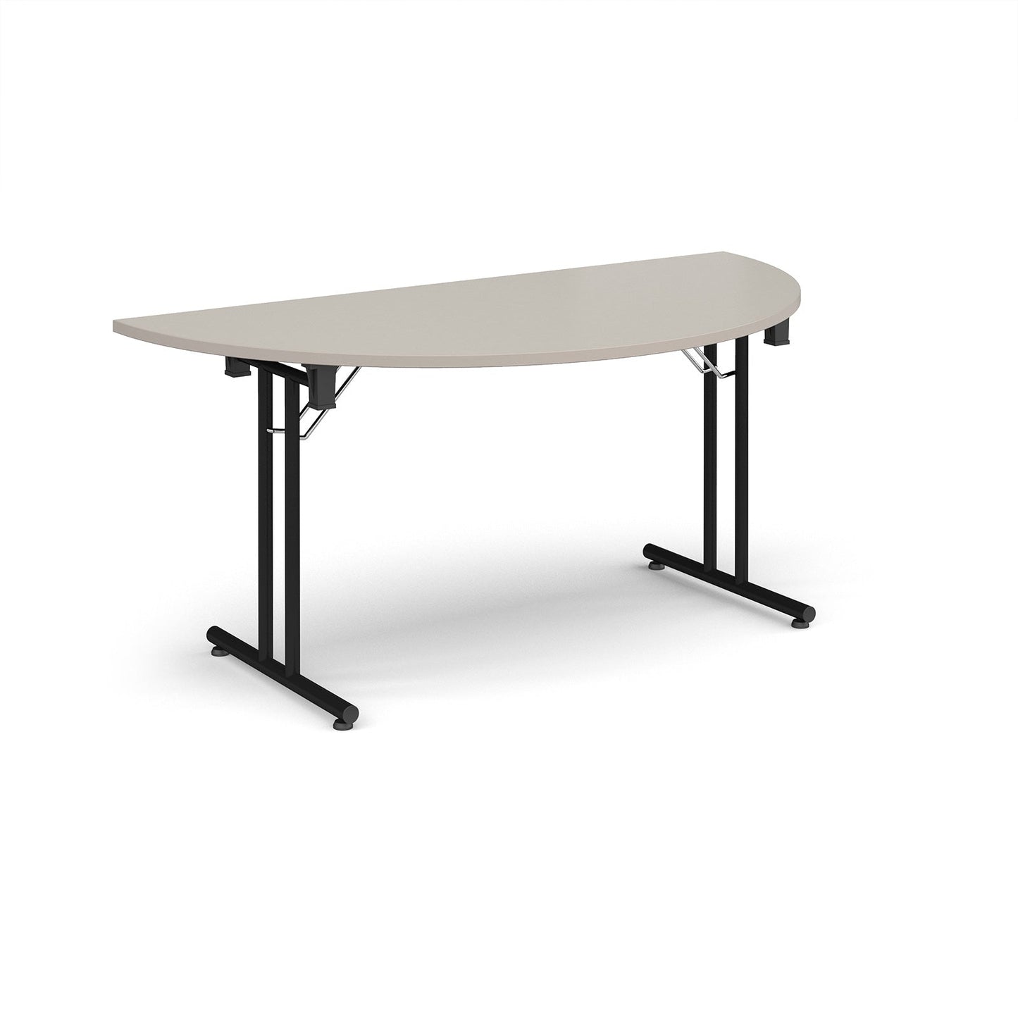 Semi circular folding leg table with straight feet