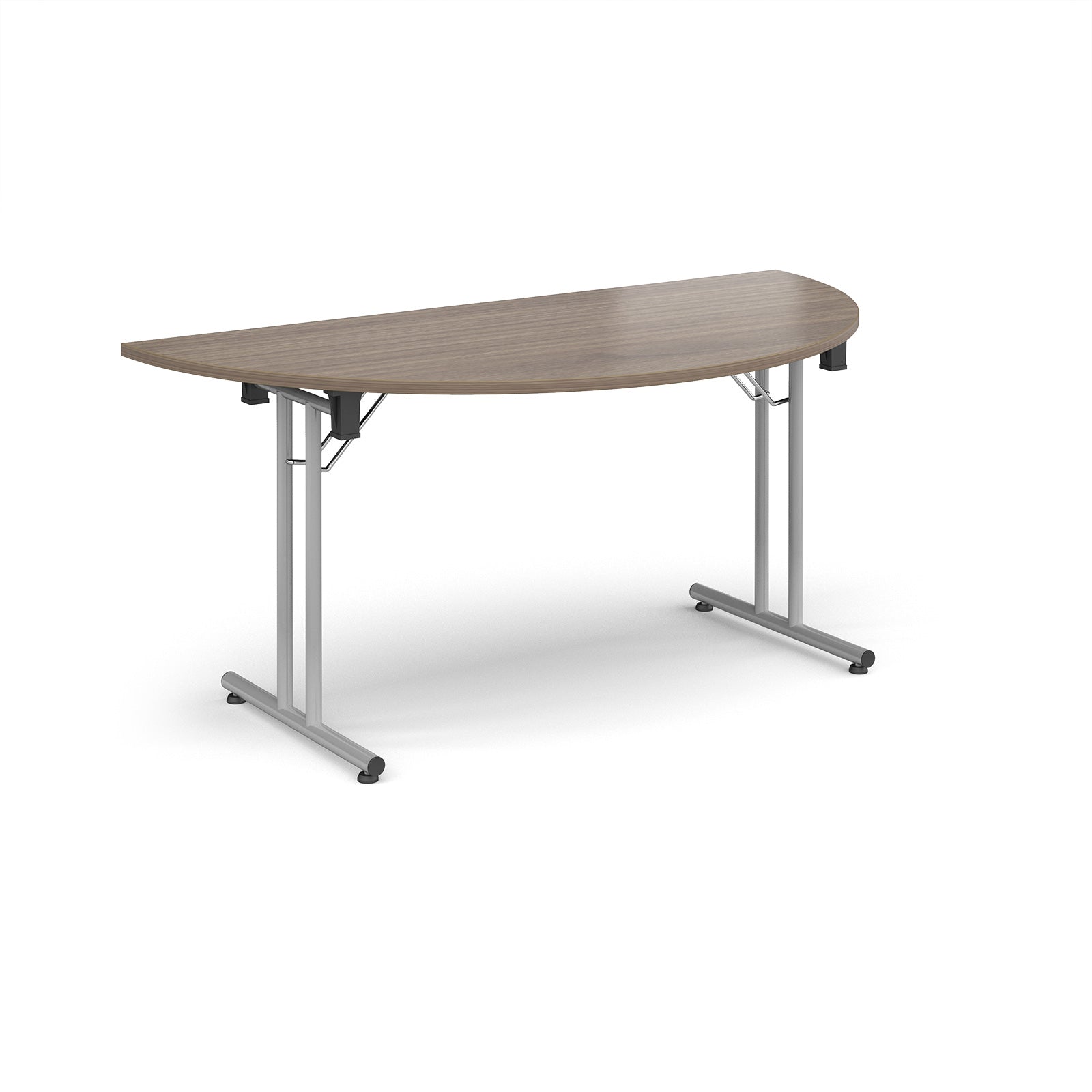 Semi circular folding leg table with straight feet