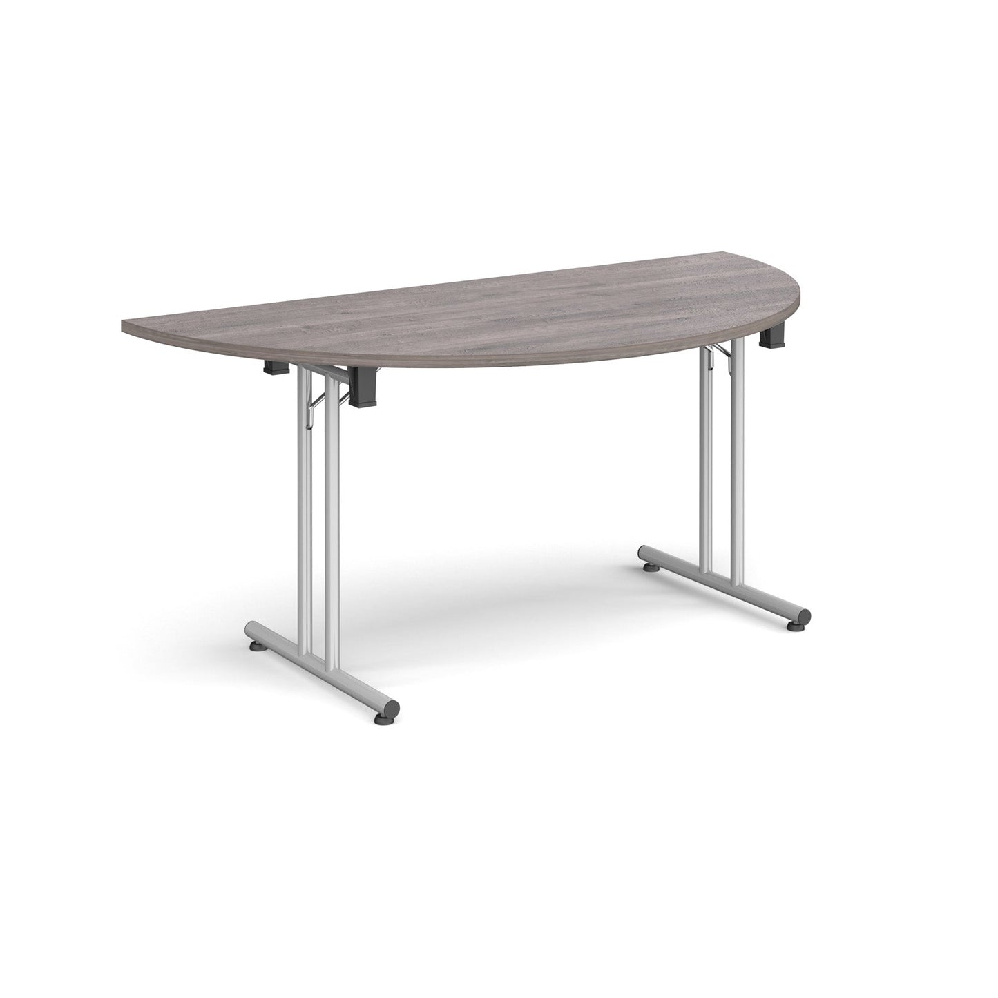 Semi circular folding leg table with straight feet
