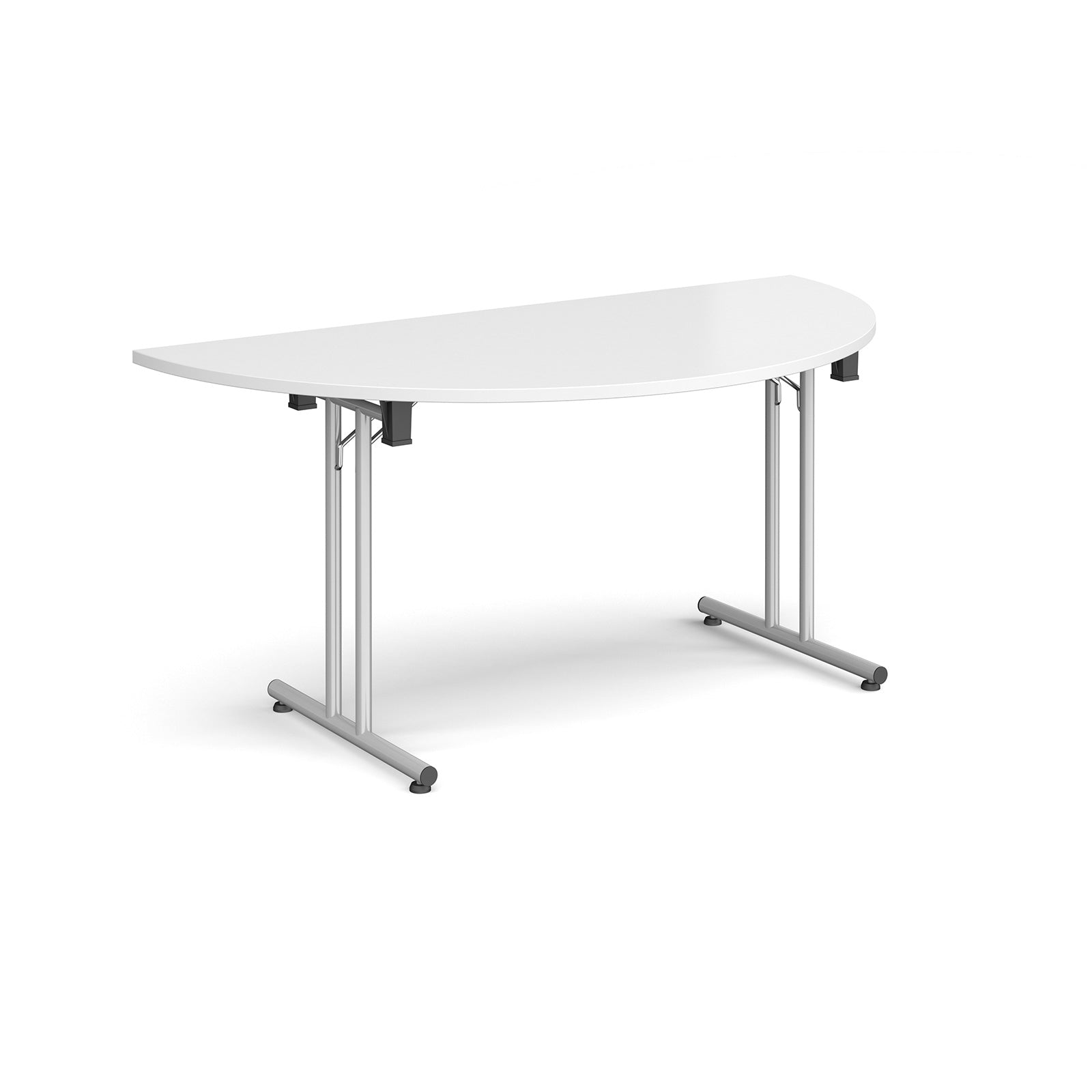 Semi circular folding leg table with straight feet