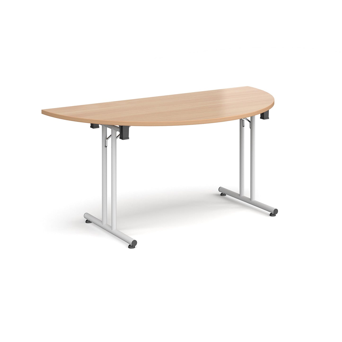 Semi circular folding leg table with straight feet