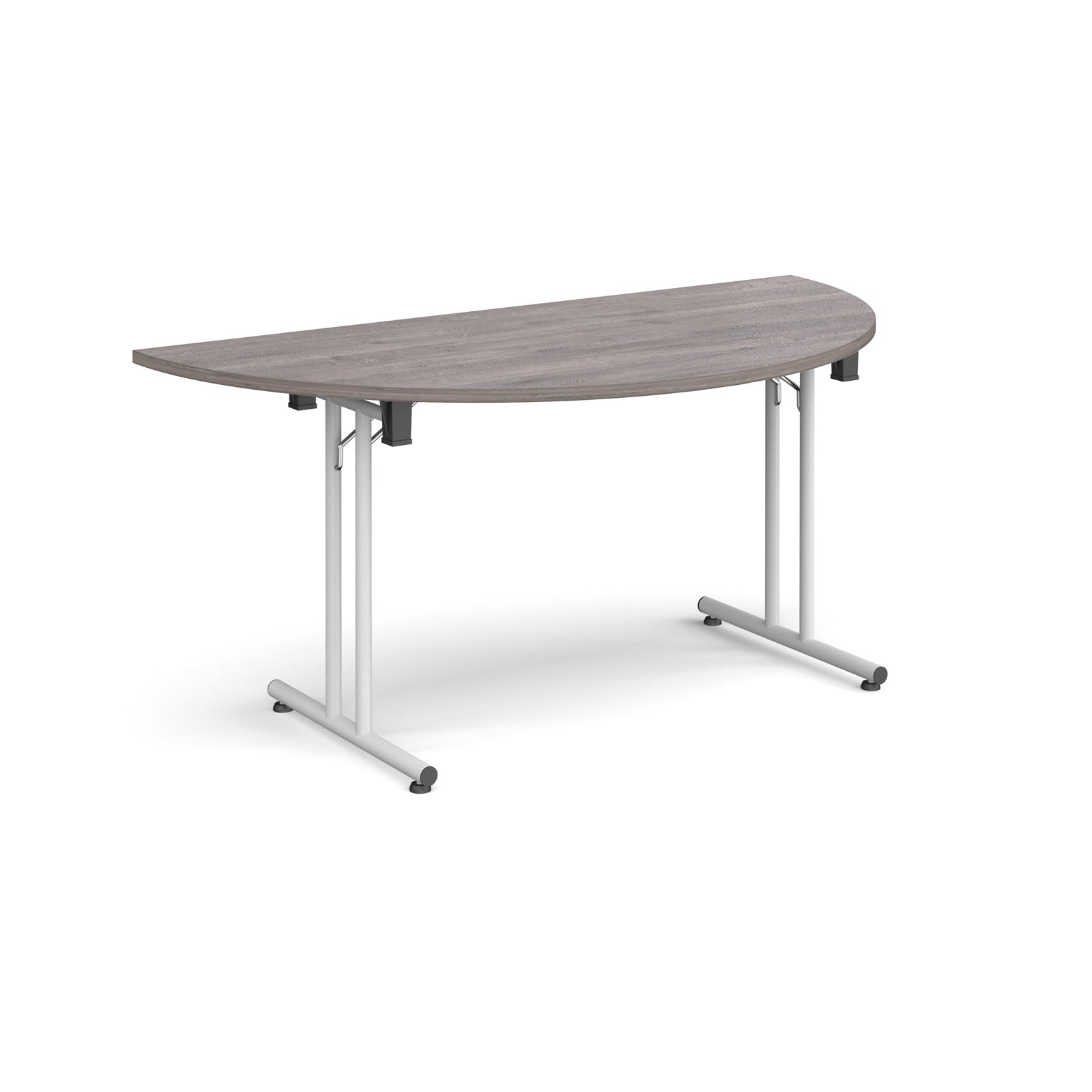 Semi circular folding leg table with straight feet