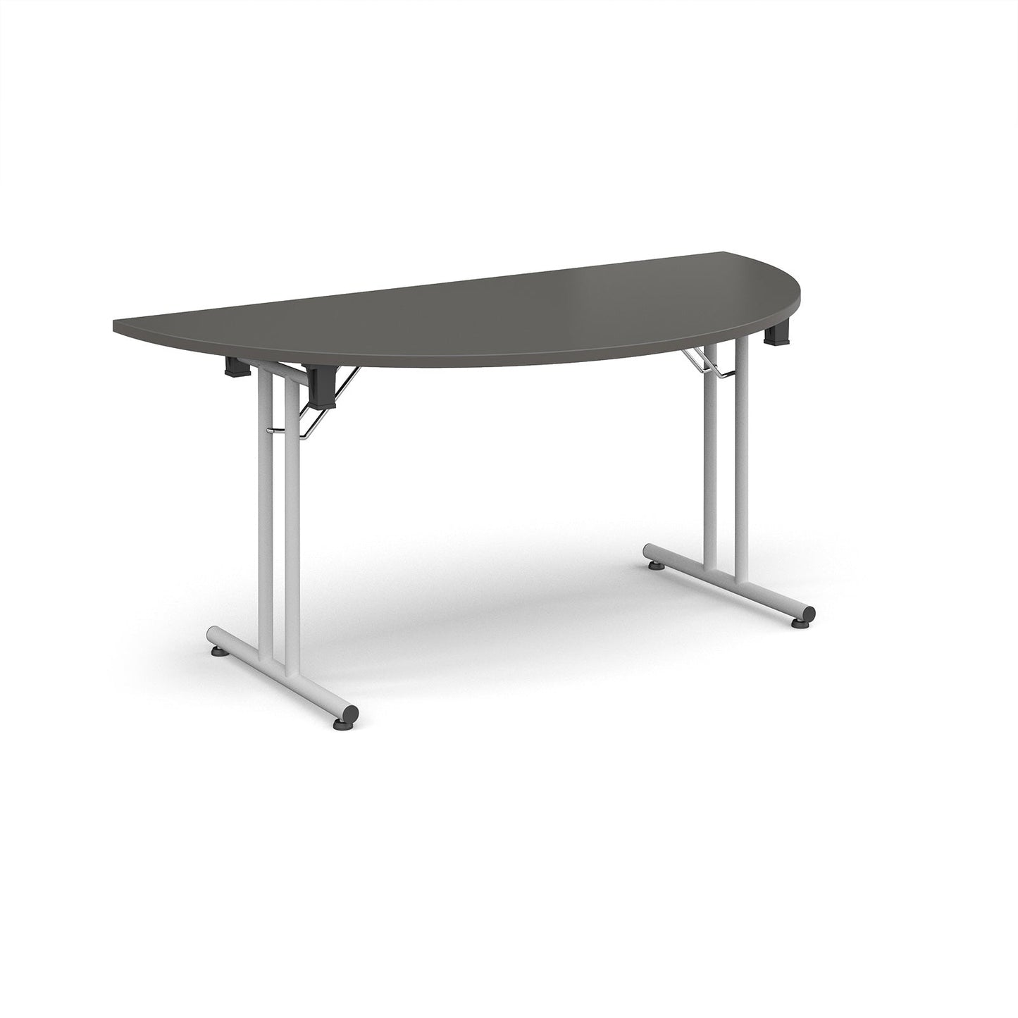 Semi circular folding leg table with straight feet