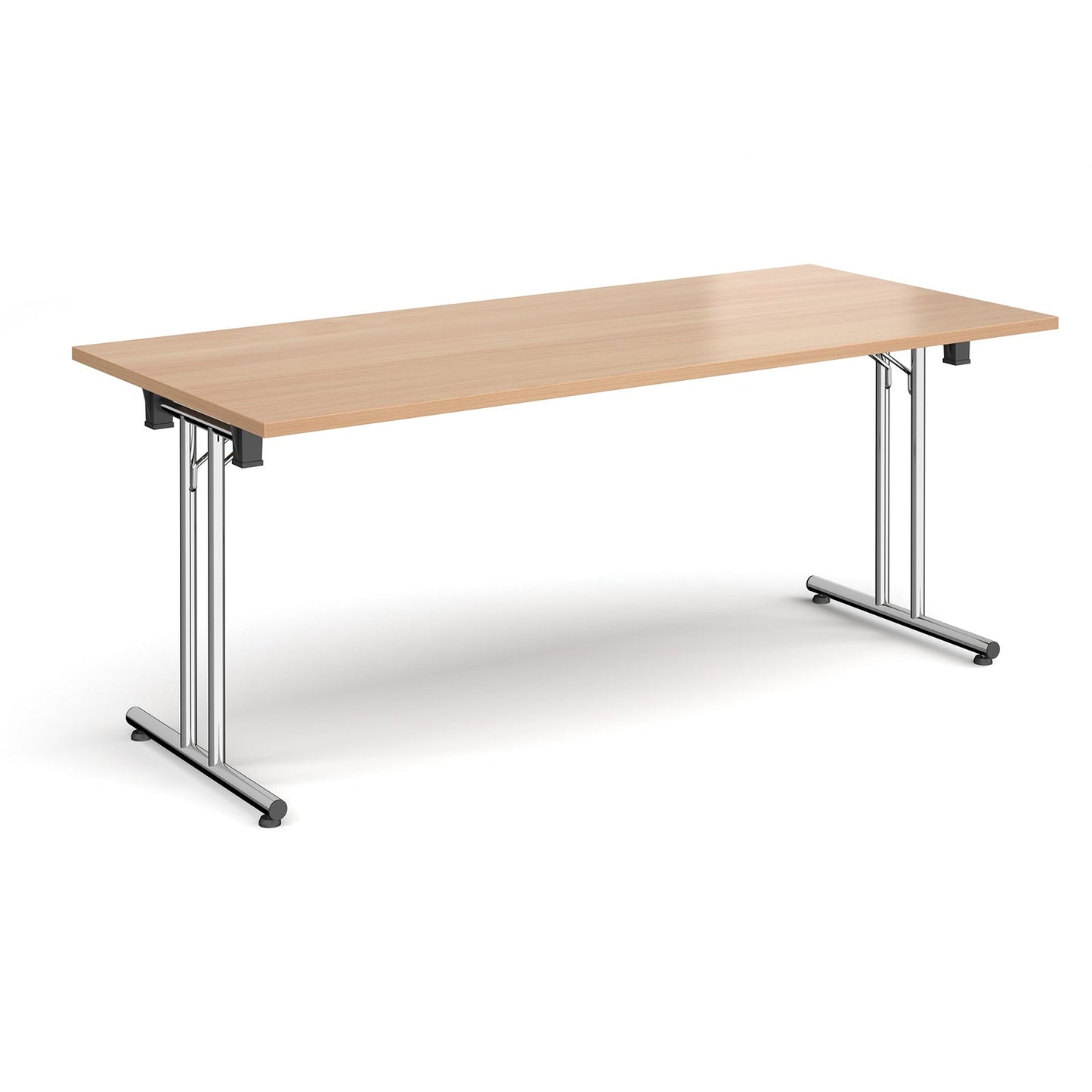 Rectangular folding leg table with straight feet