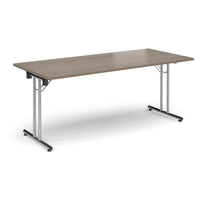 Rectangular folding leg table with straight feet