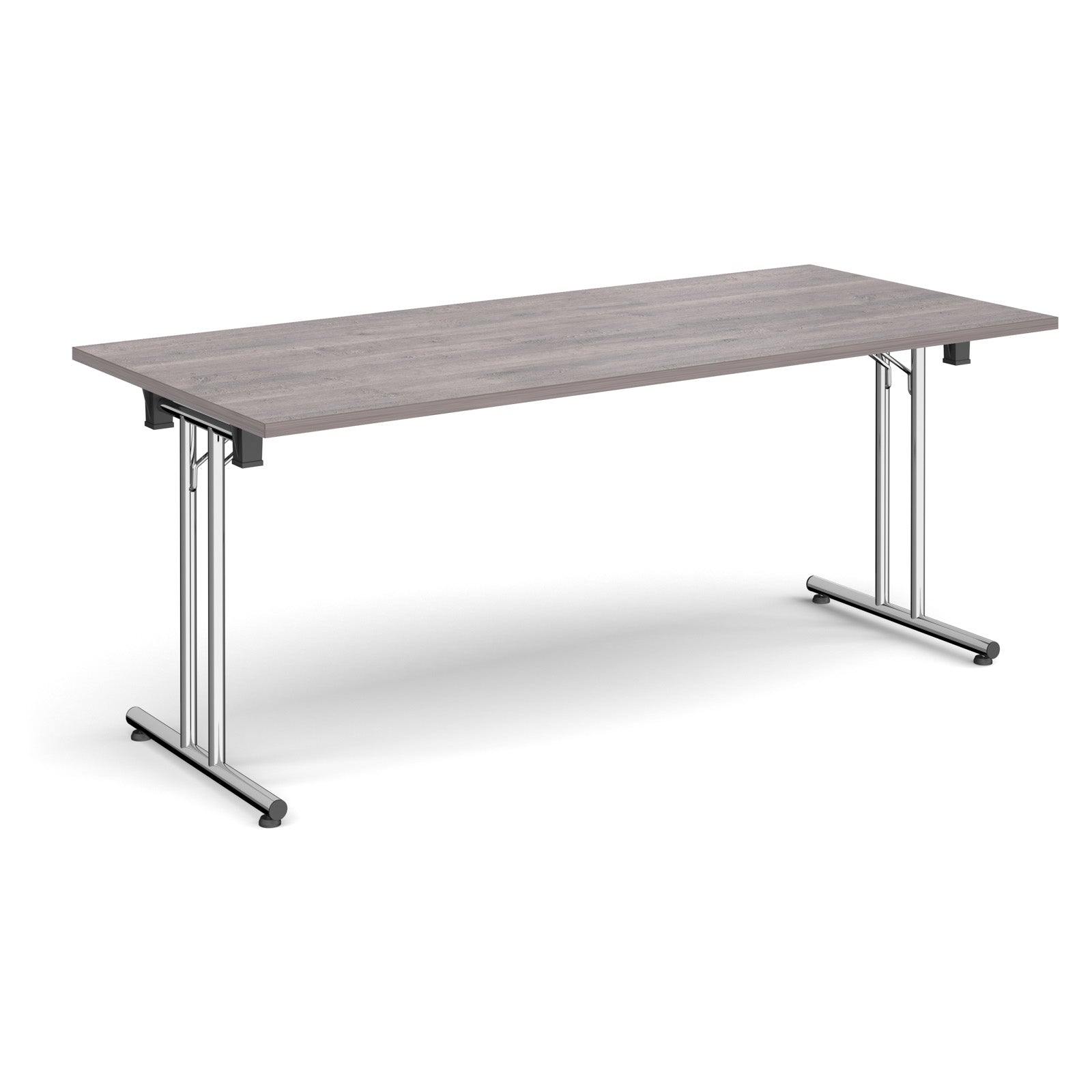 Rectangular folding leg table with straight feet