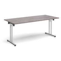 Rectangular folding leg table with straight feet