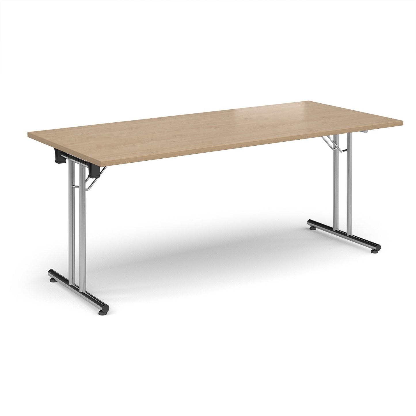 Rectangular folding leg table with straight feet