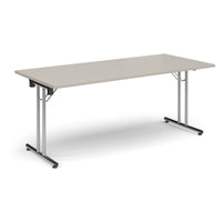Rectangular folding leg table with straight feet