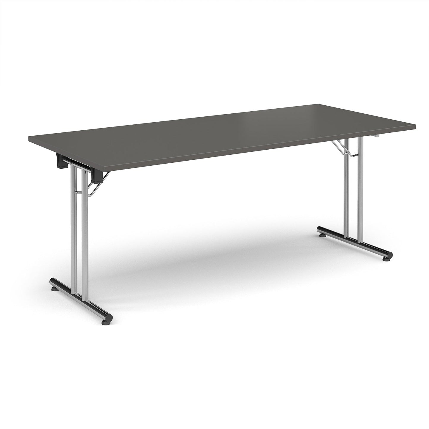Rectangular folding leg table with straight feet