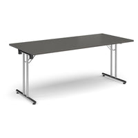 Rectangular folding leg table with straight feet