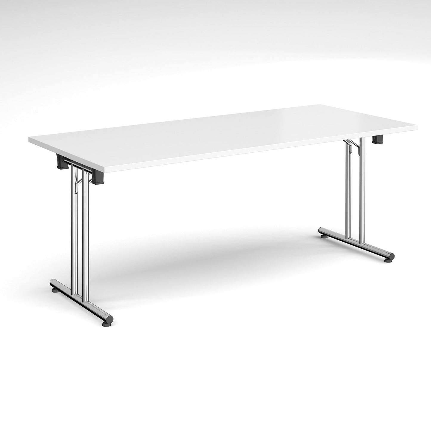 Rectangular folding leg table with straight feet