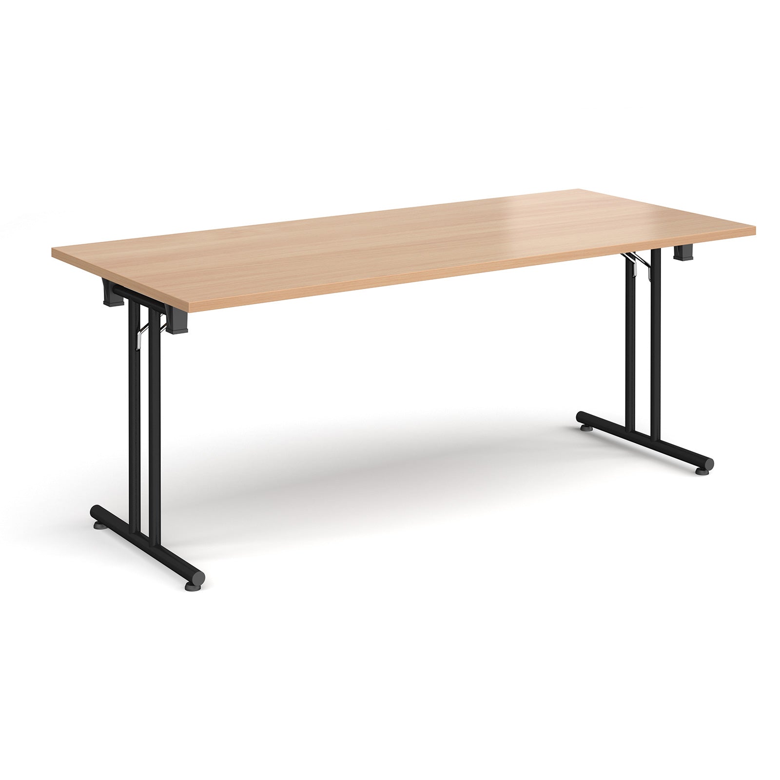 Rectangular folding leg table with straight feet
