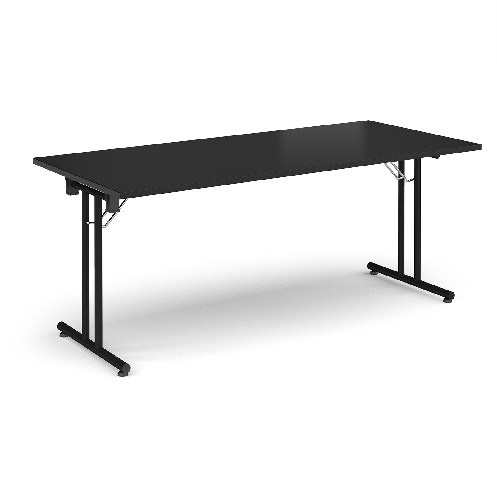 Rectangular folding leg table with straight feet