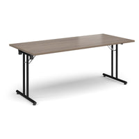 Rectangular folding leg table with straight feet