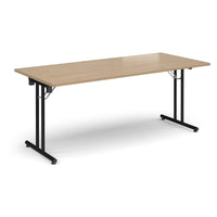 Rectangular folding leg table with straight feet