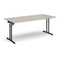 Rectangular folding leg table with straight feet
